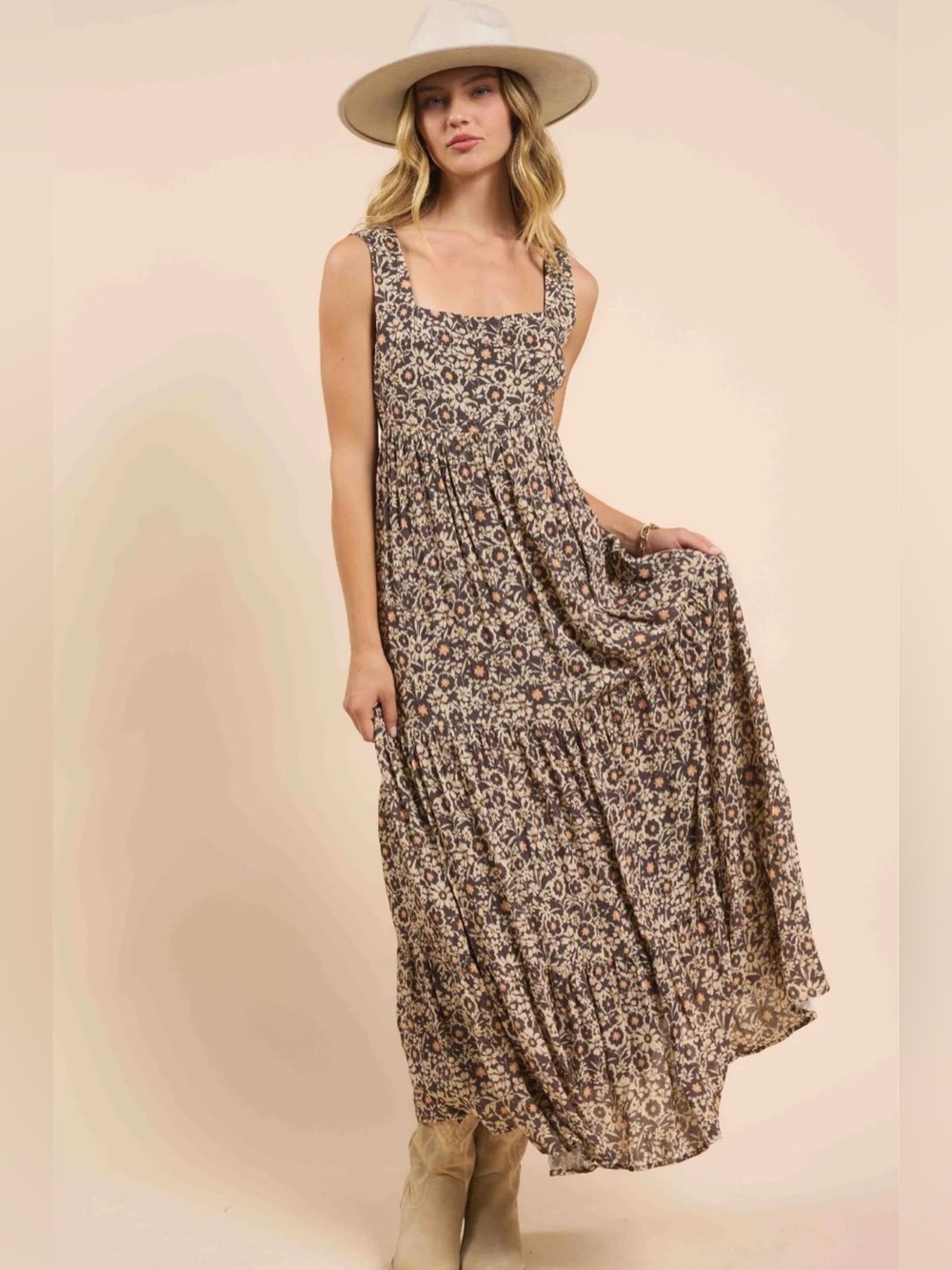 Sadie & Sage Desert Sunset Tiered Maxi Dress